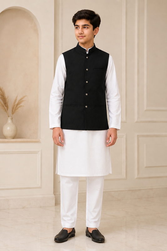 1pc Black Waistcoat