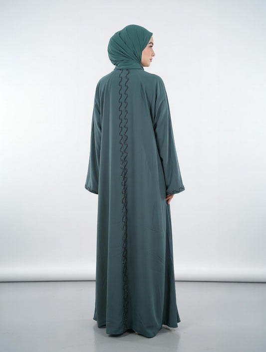 Noor’s-Teal Green Abaya set-2pc