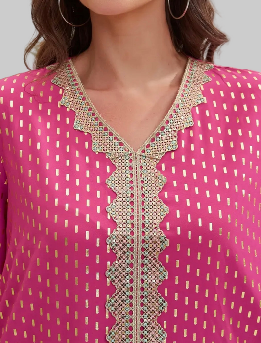 Noor’s-Pink Fancy Maxi Dress