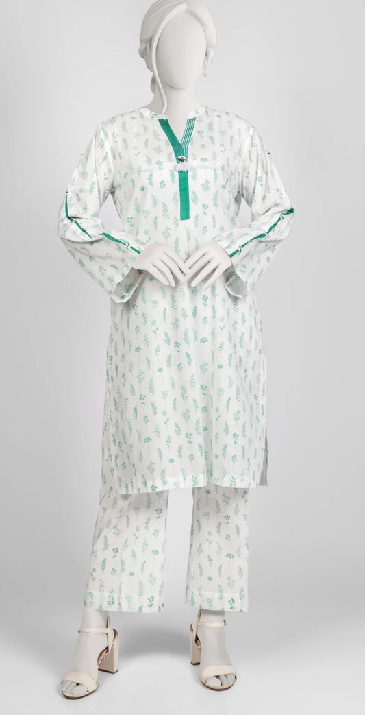 M.T.J-White/Green-Cord Set