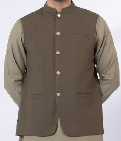 Olive Brown-waistcoat Gents-Brand: Sapphire