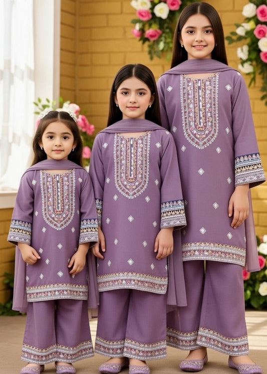 Noor’s-Lavender Kameez Shalwar-3Pc