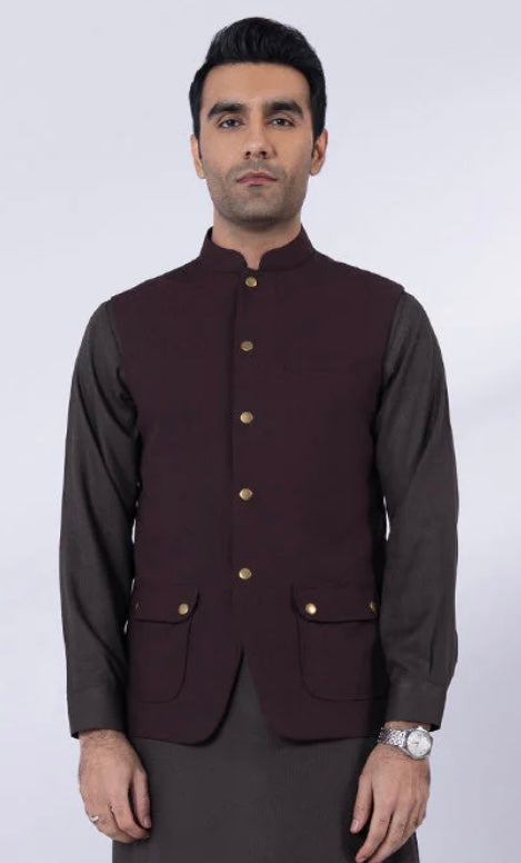 Deep Maroon-waistcoat Gents-Brand: Sapphire