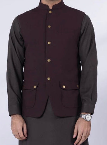 Deep Maroon-waistcoat Gents-Brand: Sapphire