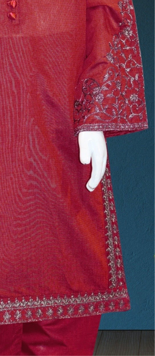 Burgundy-3pc Shalwar kameez