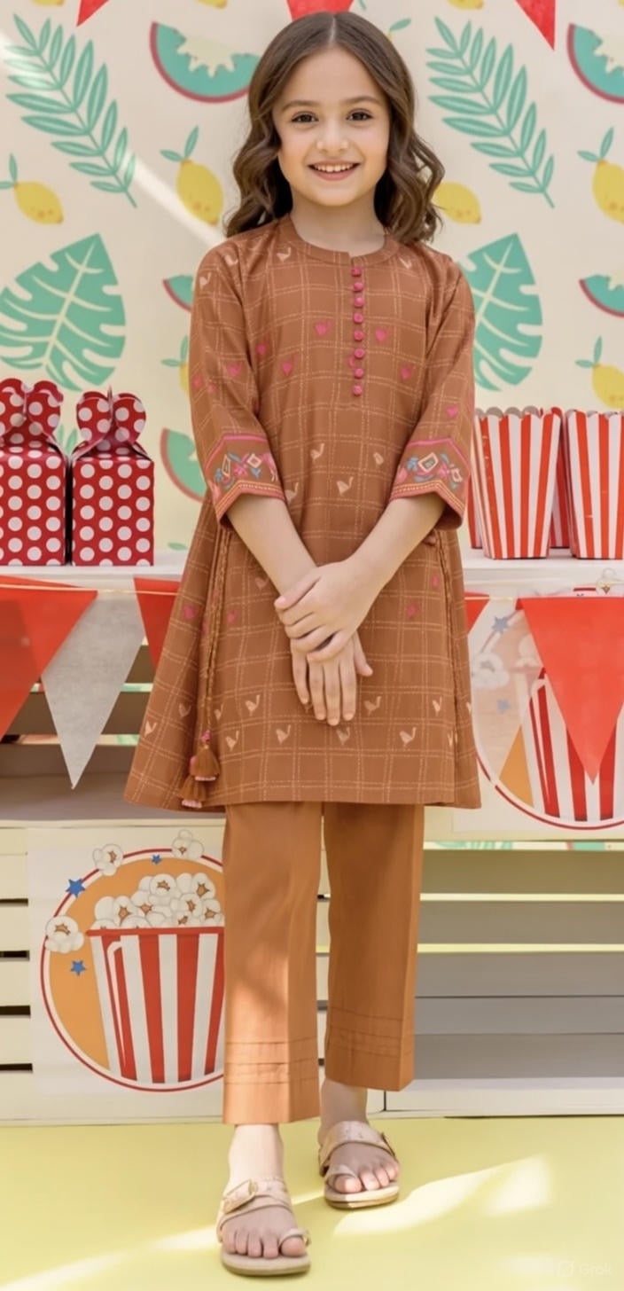 J. Brown Lawn kameez shalwar-2Pc