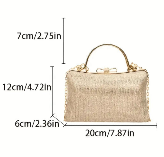 Light Pink-Sparkling Crystal Clutch