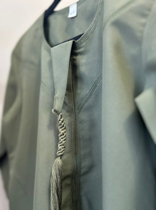 Olive Green-Noor’s-Kids Thobes-Emirati Style