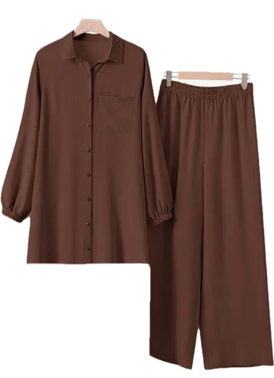 2pc Cord Set-Dark Brown