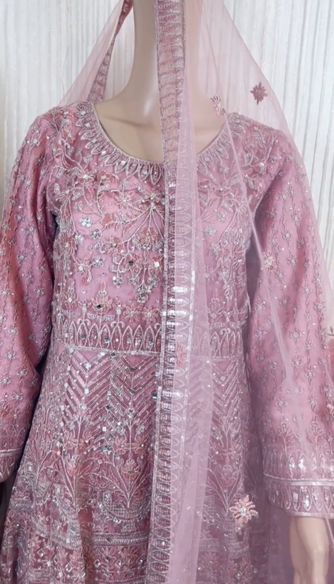 Noor’s-3Pc Maxi Dress-Pink