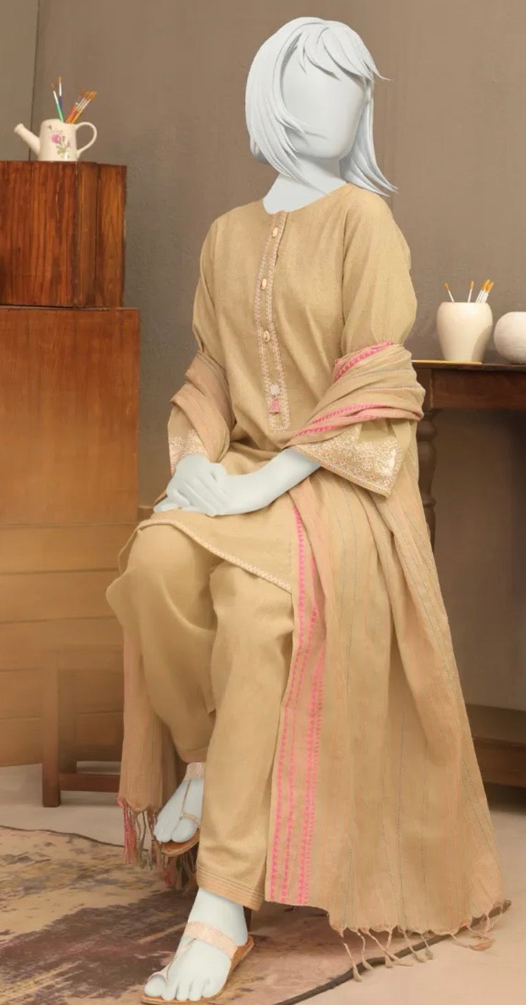 J. Teen Girls-Beige-3pc