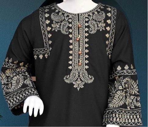 Black Linen-3pc Shalwar kameez