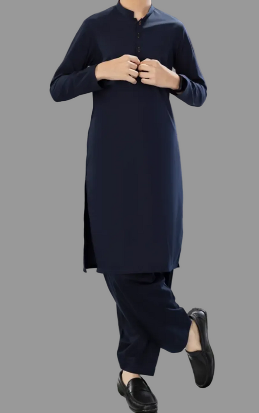 J. Navy Blue Blended-Kids Boys