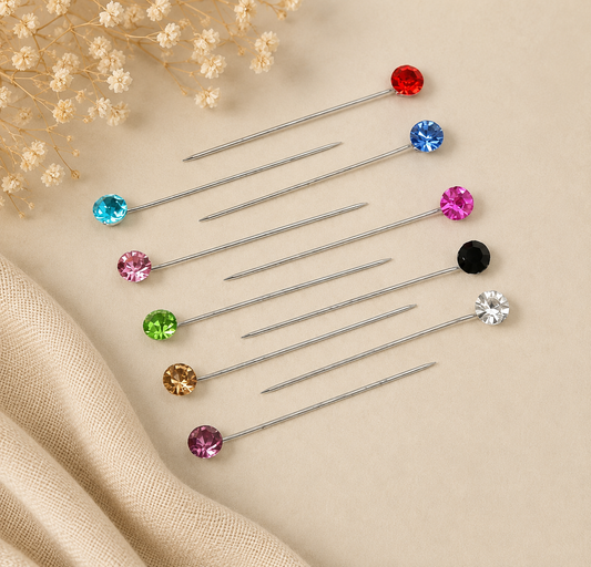 Crystal head-Hijab Pins