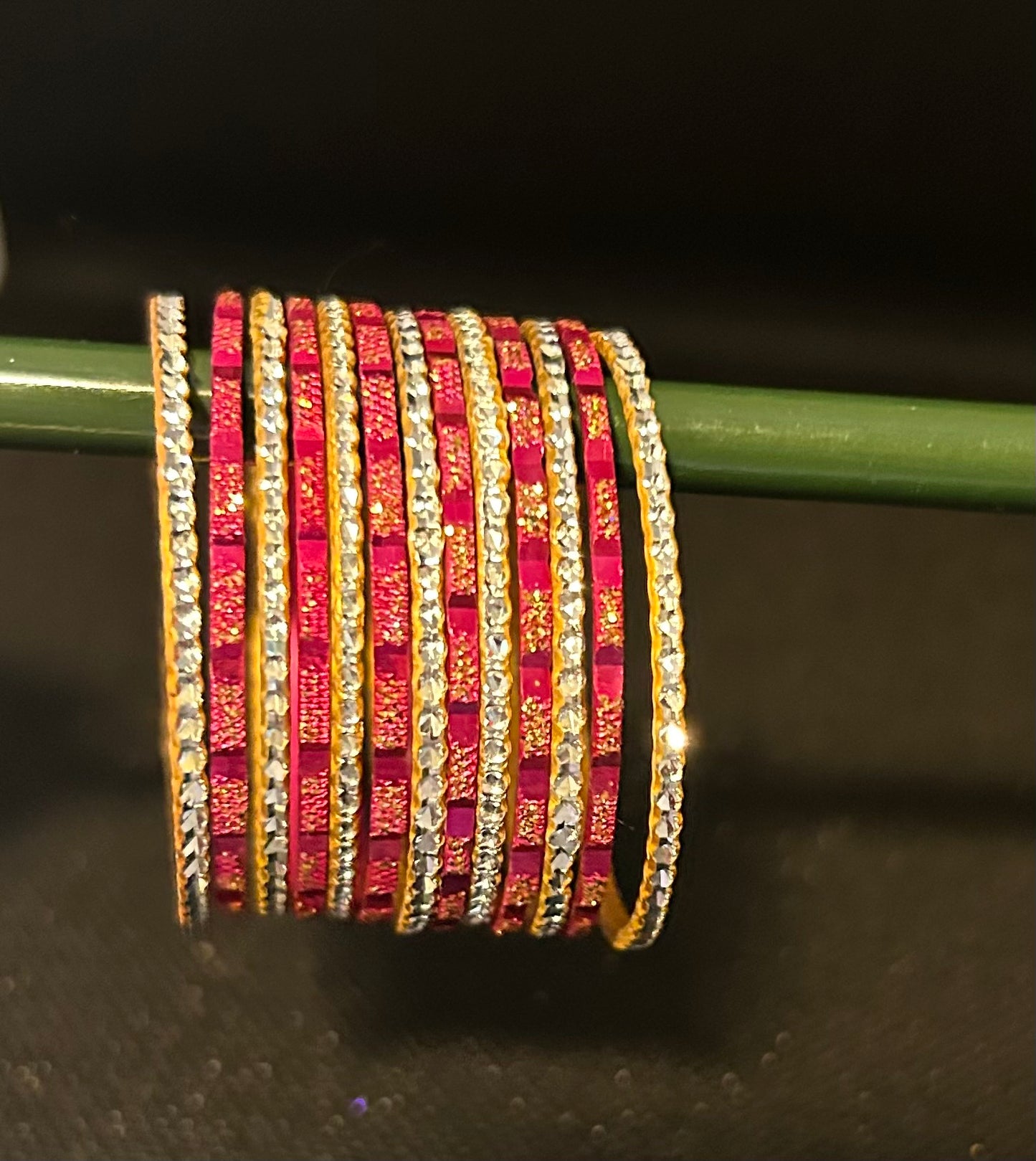 Pink Metal Bangles 1.4