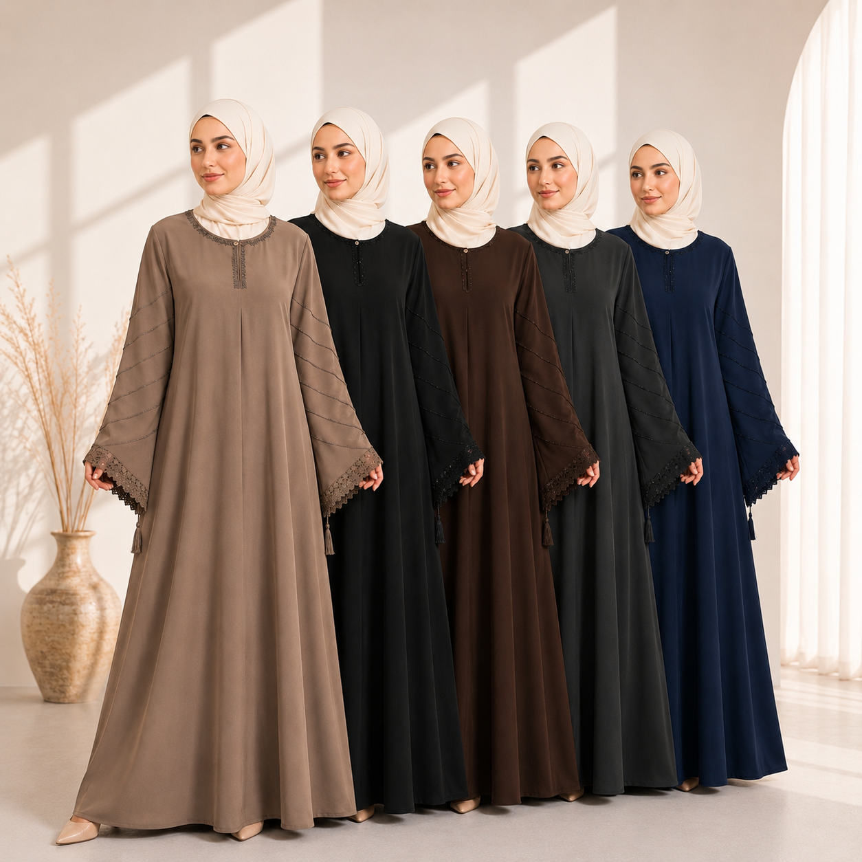 Noor’s-Embroidered Abaya-6 colours