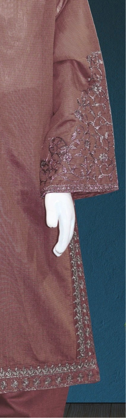 TeaPink-3pc Shalwar kameez