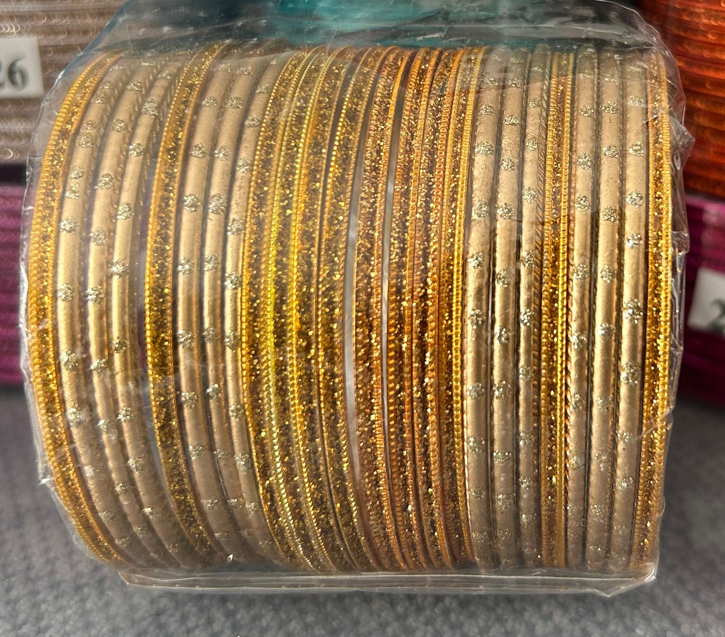 Size: 2.6 Yellow Gold & Gold Bangles