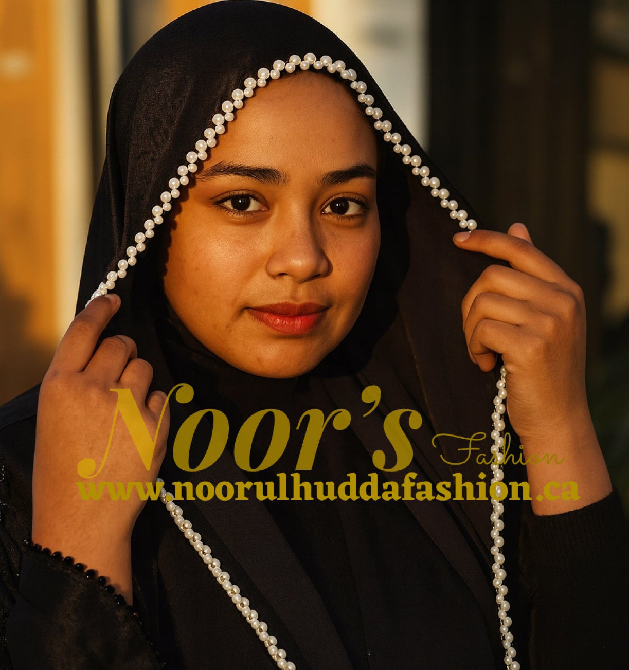 Fancy Silk Hijab with Beads