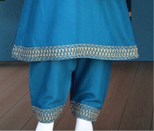 Blue Linen-3pc Shalwar kameez
