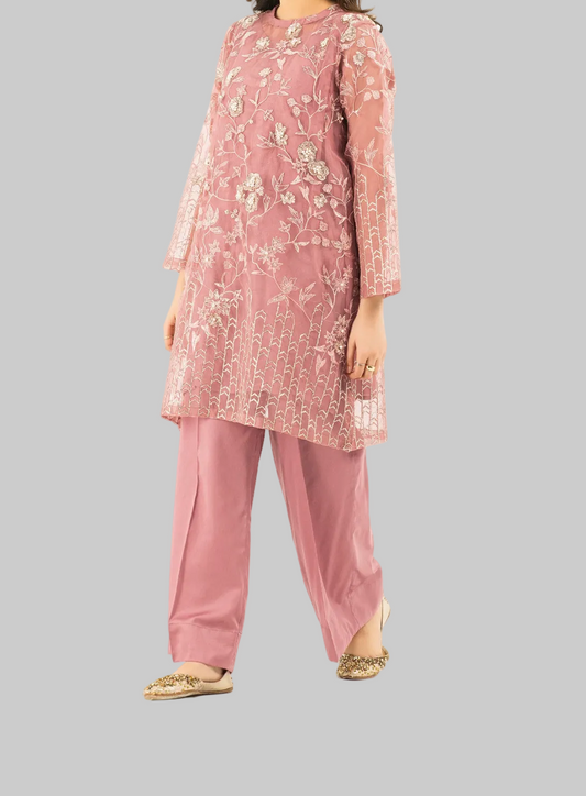 Sapphire-Llight Pink Festive Outfit
