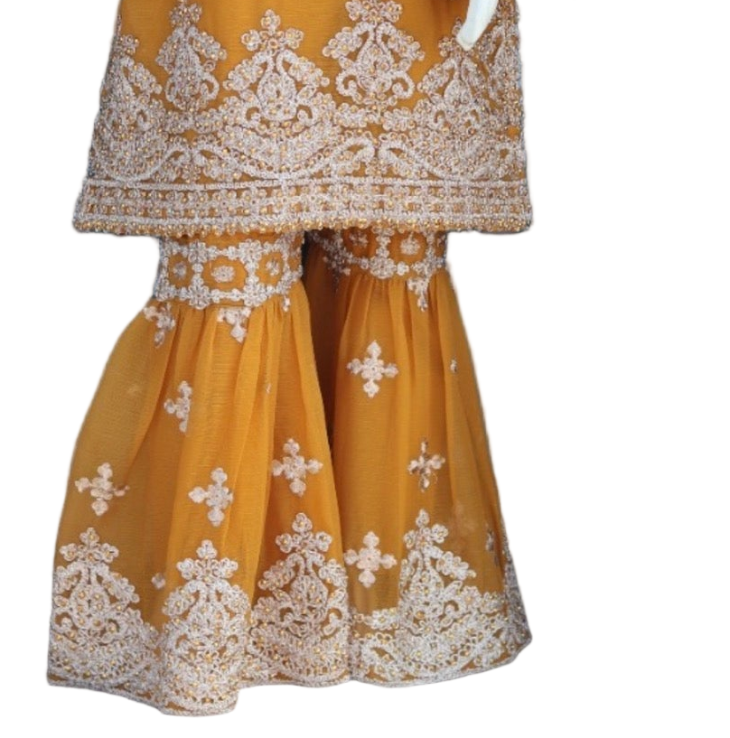 Noor’s 3pc Shararah Set-Mutard