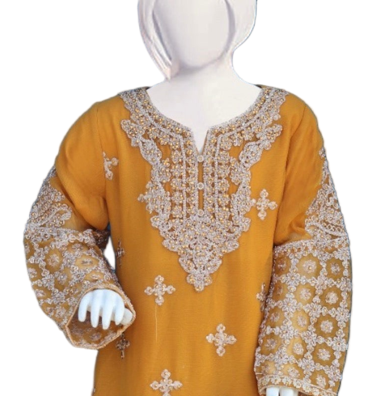 Noor’s 3pc Shararah Set-Mutard