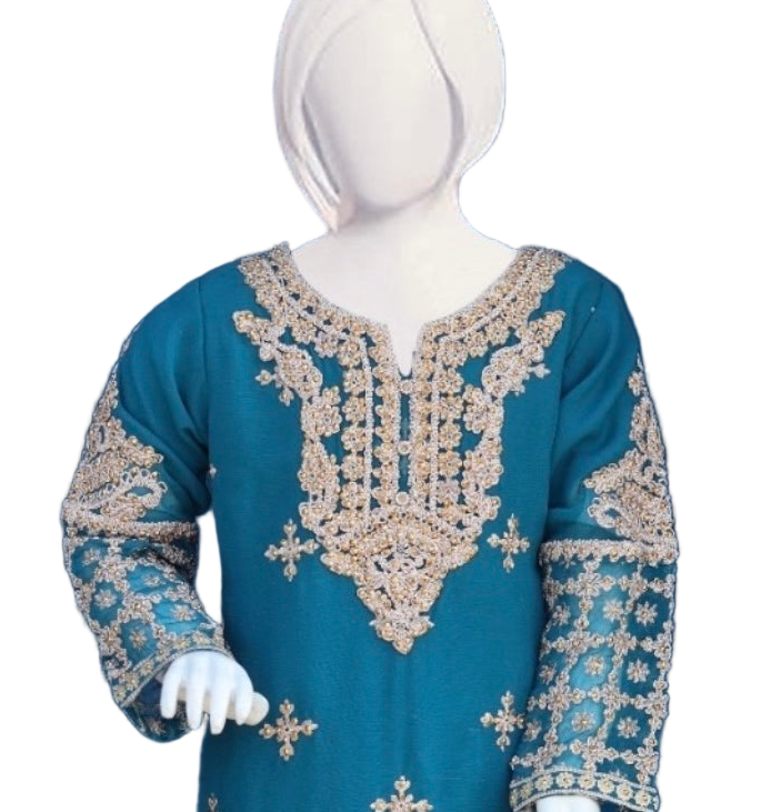 Noor’s 3pc Shararah Set-Blue