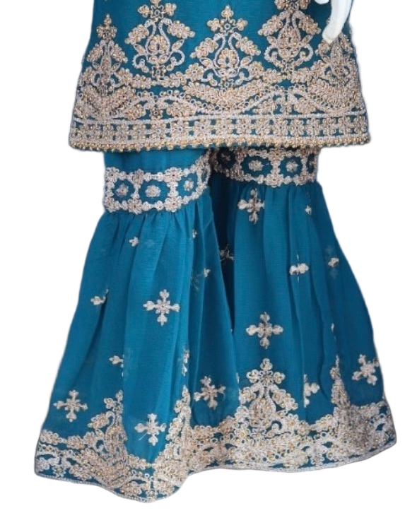 Noor’s 3pc Shararah Set-Blue