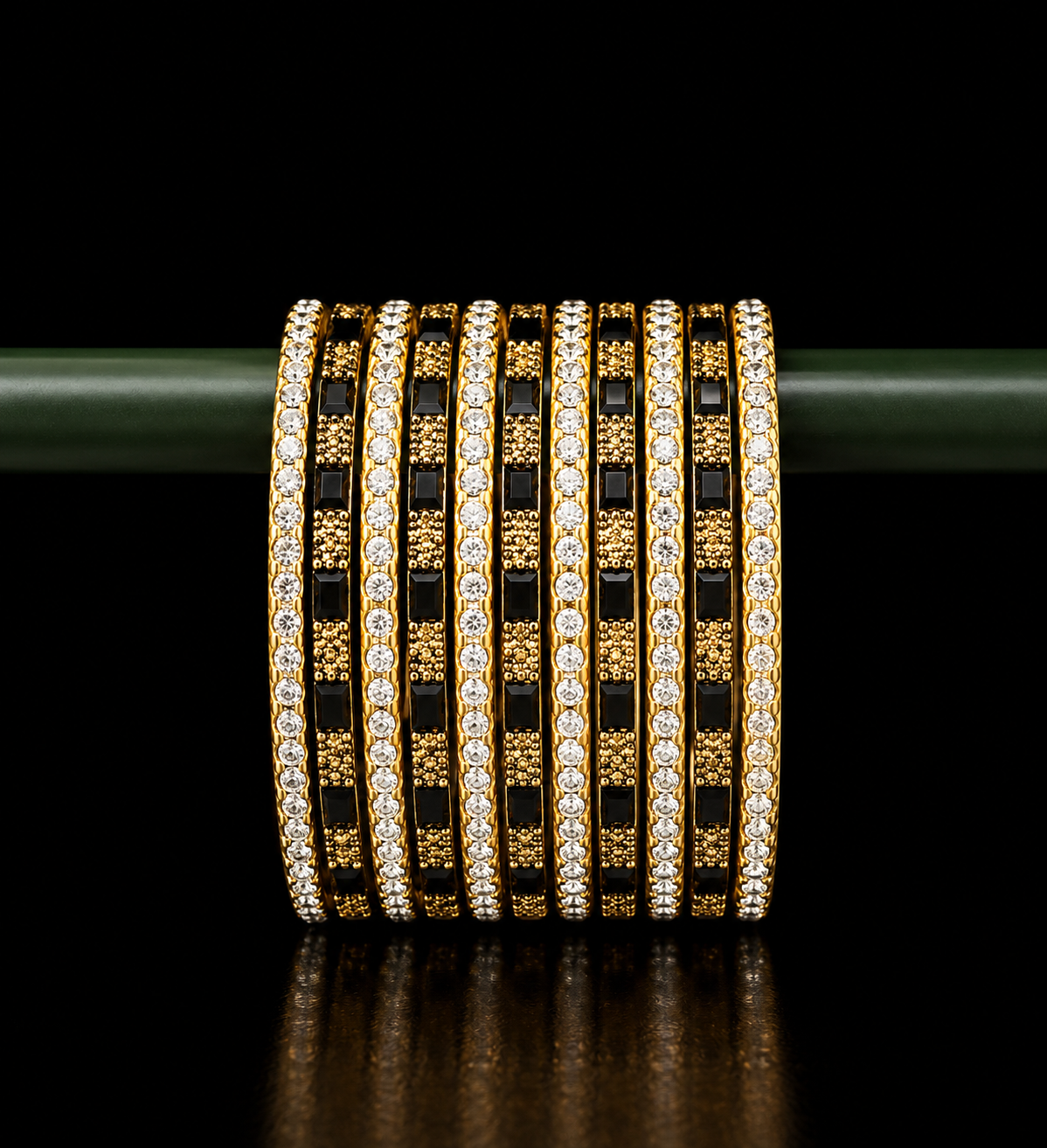 Black Metal Bangles 1.6