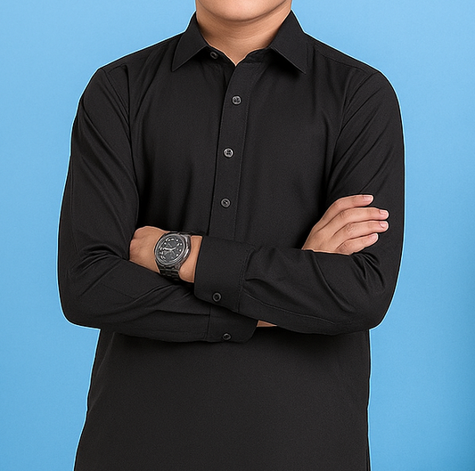 Black-Kameez Shalwar-Teen Boys-MTJ