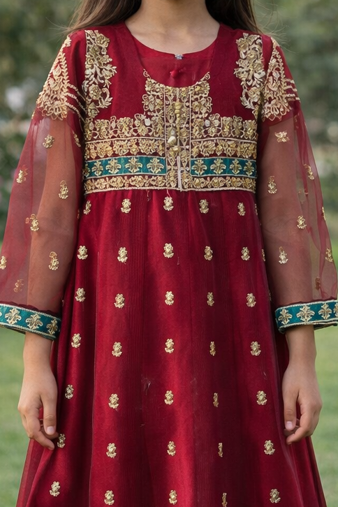 Noor’s-Burgundy Gown-2pc