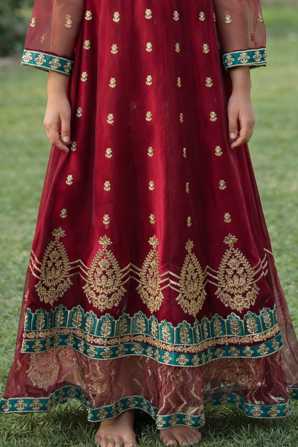 Noor’s-Burgundy Gown-2pc