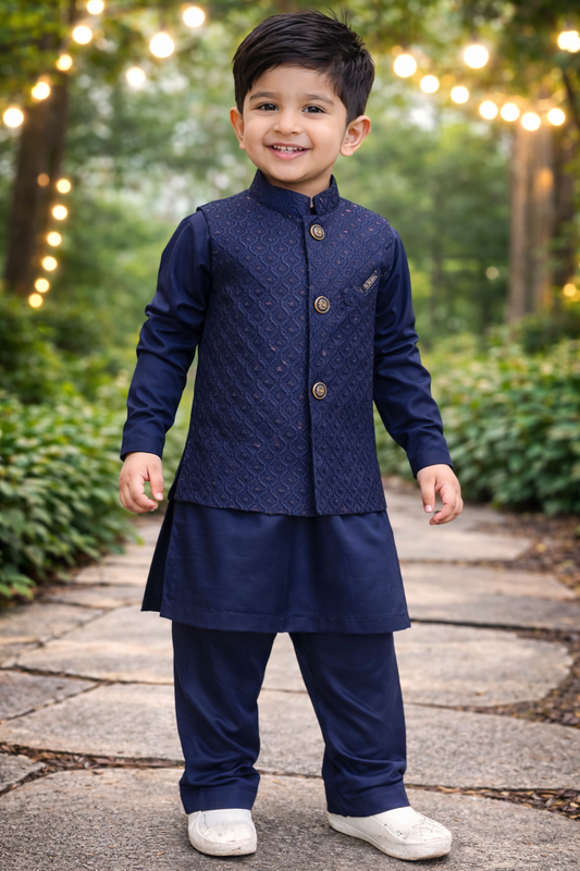 3Pc-Kids-Outfit-Navy Blue