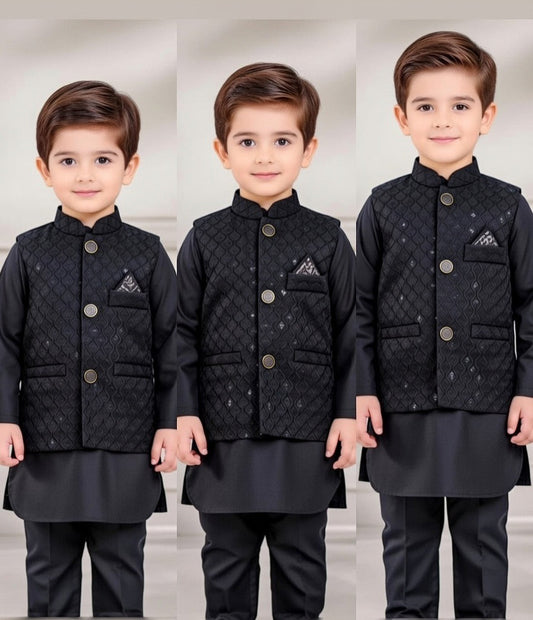 3Pc-Kids-Outfit-Black