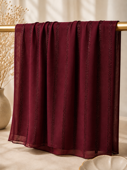 Chiffon Hijabs with Simmer Lines