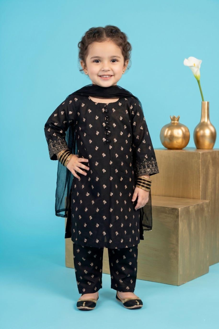 Baby Kameez Shalwar-Black