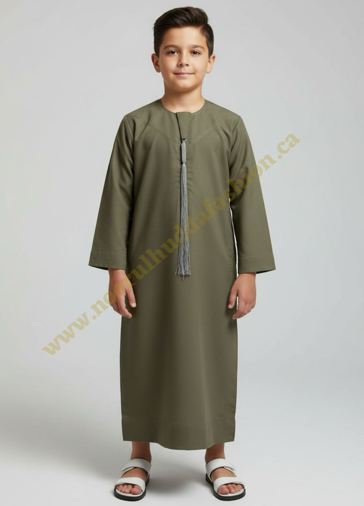Olive Brown-Noor’s-Kids Thobes-Emirati Style