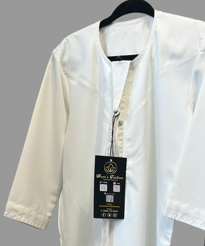 Off White-Noor’s-Kids Thobes-Emirati Style