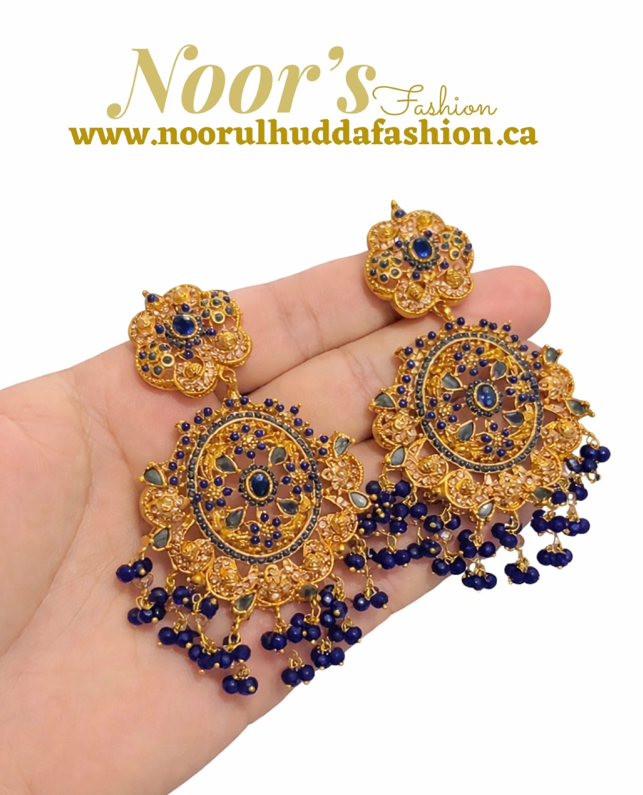 Blue-3D Zircon Stone Dangle Earrings