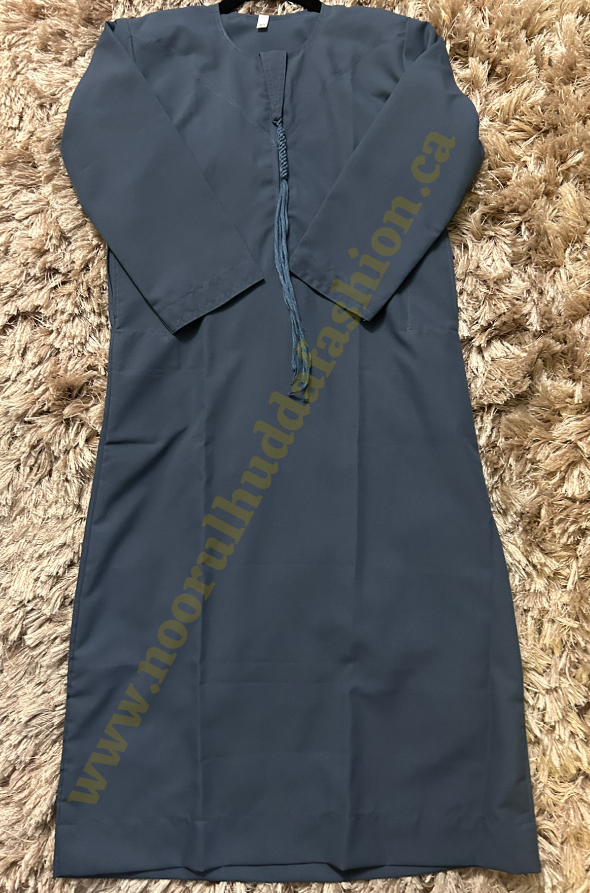 Dark Grey Blue-Noor’s-Kids Thobes-Emirati Style