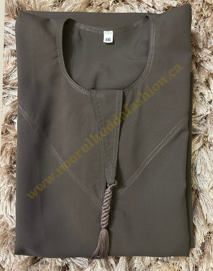 Brown-Kids Thobes-Emirati Style