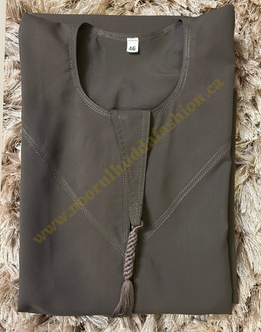 Brown-Kids Thobes-Emirati Style