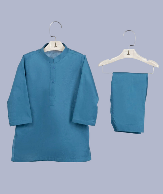 Blue-Kameez Shalwar-Baby Boys- J.