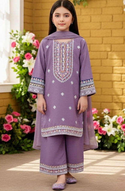 Noor’s-Lavender Kameez Shalwar-3Pc