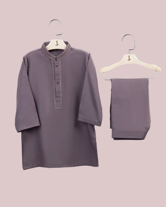 Light Purple-Kameez Shalwar-Baby Boys- J.