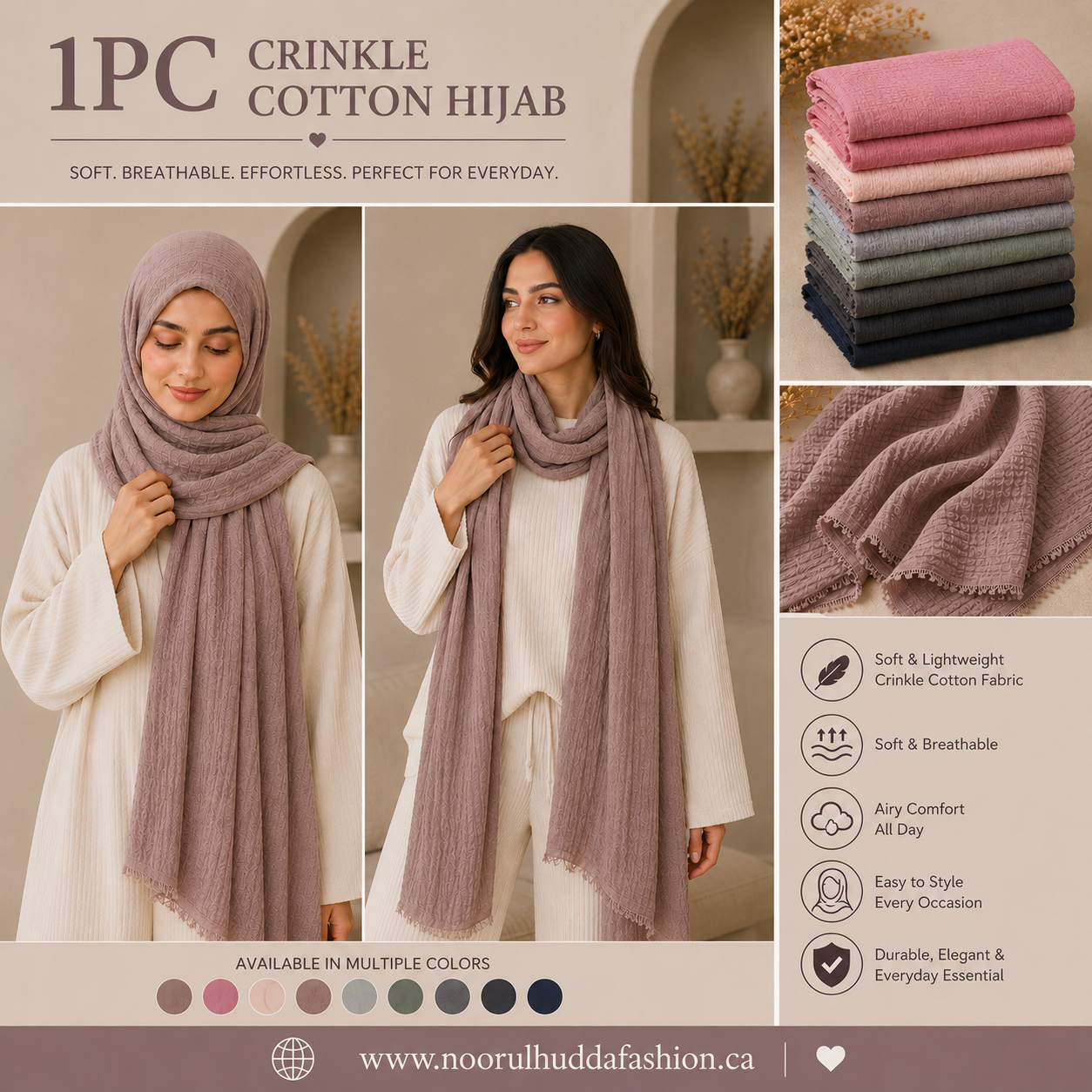 Crinkle Cotton Scarf