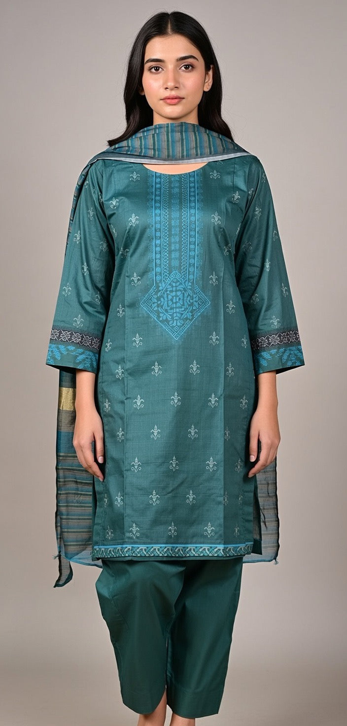 Brand:MTJ-3pc Printed Lawn-