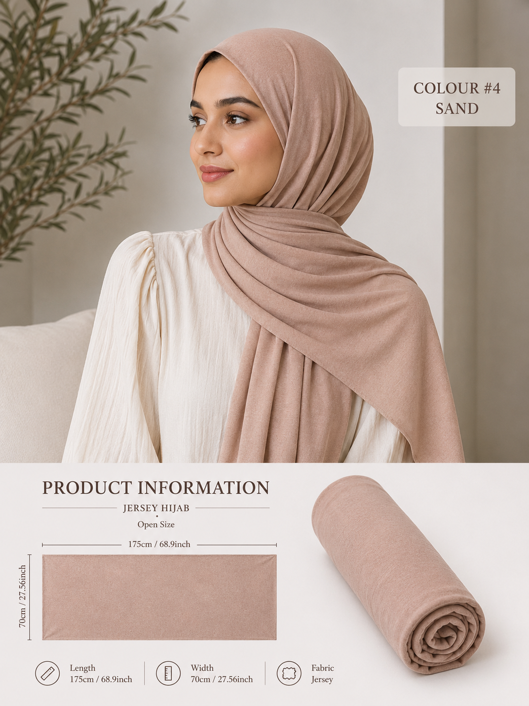 Large Size Jersey Hijab