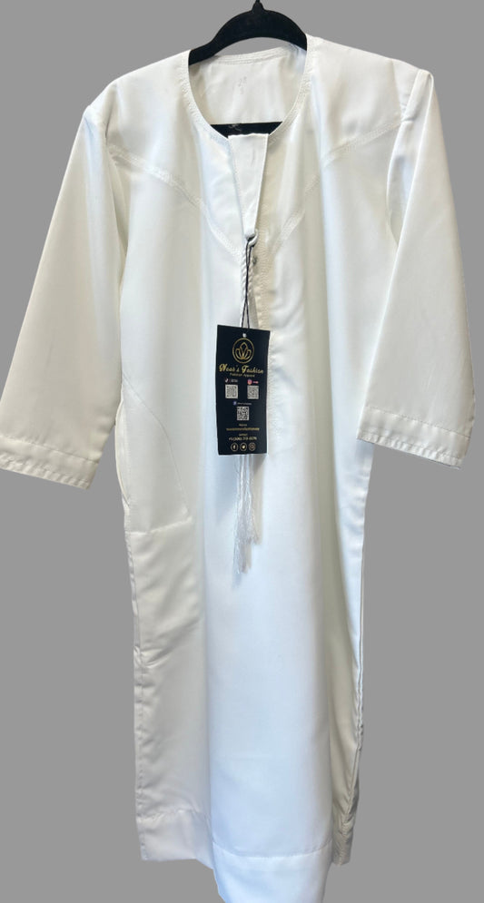 Off White-Noor’s-Kids Thobes-Emirati Style